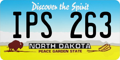 ND license plate IPS263