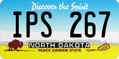 ND license plate IPS267