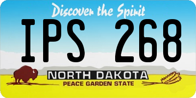 ND license plate IPS268