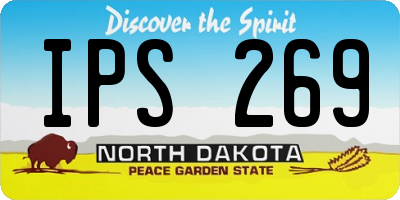 ND license plate IPS269