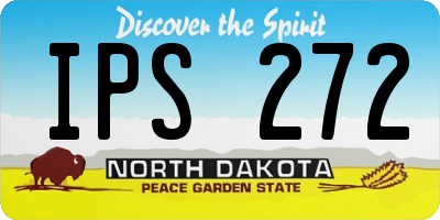 ND license plate IPS272