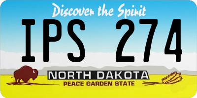 ND license plate IPS274
