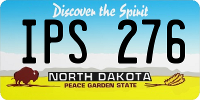 ND license plate IPS276