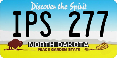 ND license plate IPS277