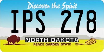 ND license plate IPS278