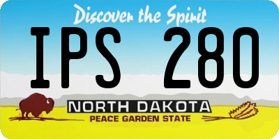 ND license plate IPS280