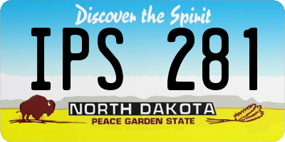 ND license plate IPS281