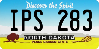 ND license plate IPS283