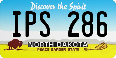 ND license plate IPS286