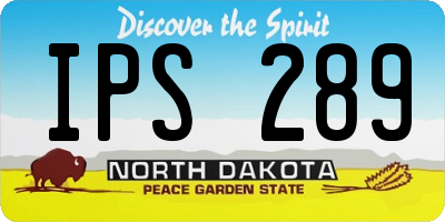 ND license plate IPS289