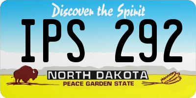ND license plate IPS292