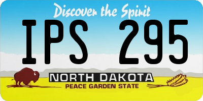 ND license plate IPS295