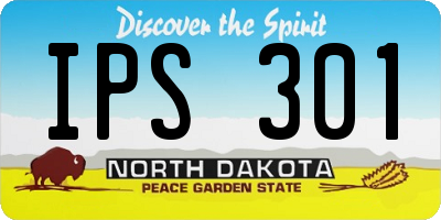 ND license plate IPS301