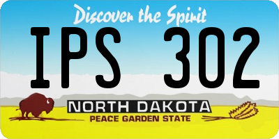 ND license plate IPS302