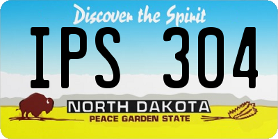 ND license plate IPS304