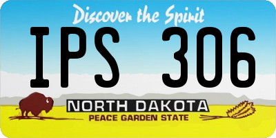 ND license plate IPS306