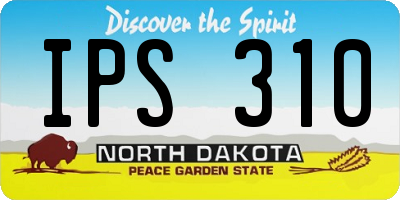 ND license plate IPS310