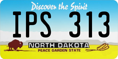 ND license plate IPS313