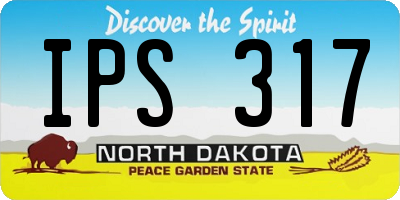 ND license plate IPS317