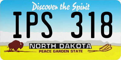 ND license plate IPS318