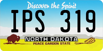 ND license plate IPS319
