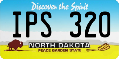 ND license plate IPS320