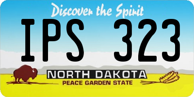 ND license plate IPS323