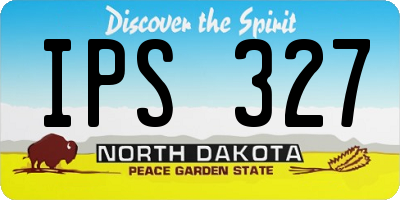 ND license plate IPS327