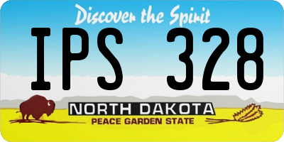 ND license plate IPS328
