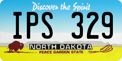 ND license plate IPS329
