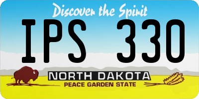 ND license plate IPS330