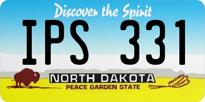 ND license plate IPS331