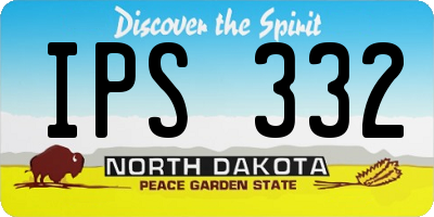 ND license plate IPS332