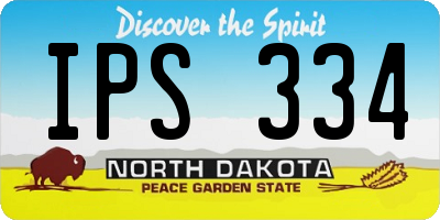 ND license plate IPS334