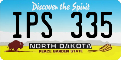 ND license plate IPS335