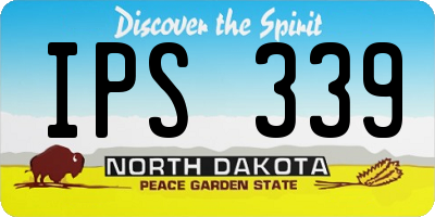 ND license plate IPS339