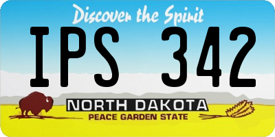 ND license plate IPS342
