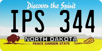 ND license plate IPS344
