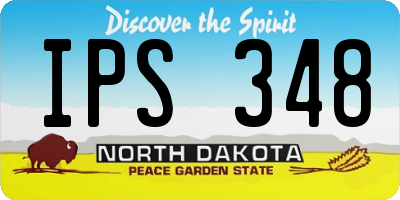 ND license plate IPS348