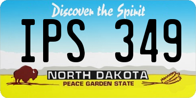ND license plate IPS349