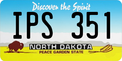 ND license plate IPS351