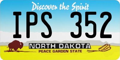 ND license plate IPS352