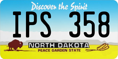ND license plate IPS358