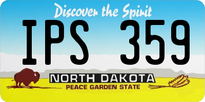 ND license plate IPS359