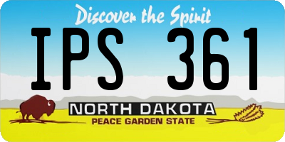 ND license plate IPS361