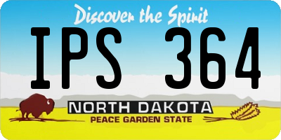 ND license plate IPS364