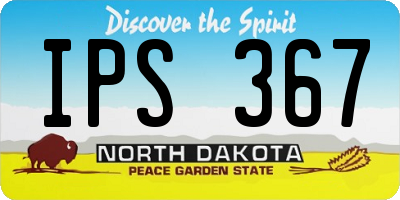 ND license plate IPS367