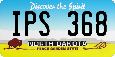 ND license plate IPS368