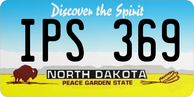 ND license plate IPS369
