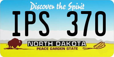ND license plate IPS370